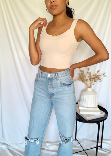 Isabella Nude Cropped Tank