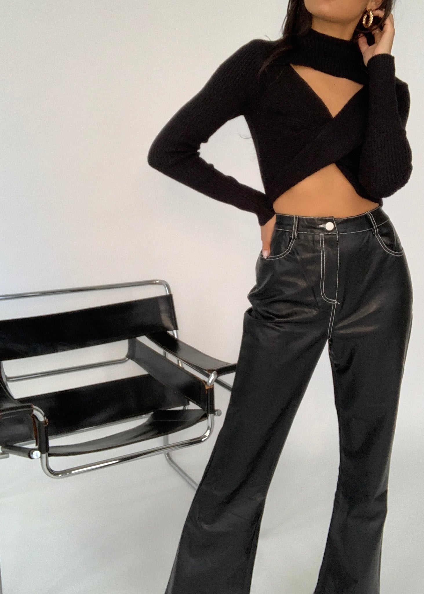 Wildfire Black Cropped Sweater