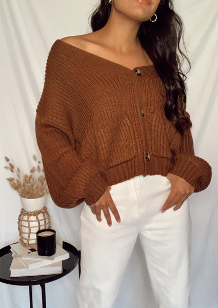 Forever Young Pecan Knit Cardigan